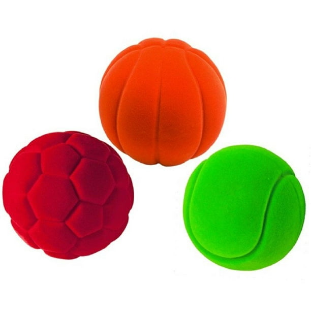 Rubbabu 100% Natural Rubber Foam Sensory Balls - Safe Soft Squishy Baby ...