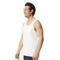 thumbnail image 4 of Gildan Heavy Cotton Men's Tank Top, Sleeveless Classic Comfort Undershirt, White, M, Pack of 6, 4 of 6