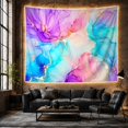 thumbnail image 6 of Vibrant Marbled Swirls on Canvas, Dreamy Abstract for Art Enthusiasts, Fluid Art Wall Decor, Housewarming Gift, Tapestry Wall Hanging for Living Room and Bedroom, 6 of 7