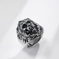 thumbnail image 4 of MayiaHey Animal Lion Head Ring, Rock Lion Ring for Men, Vikings Lion Ring Silver Lion Head Jewelry, Wild Lion Ring Gothic Lion Face Ring with Mane Punk Lion Amulet Ring, 4 of 4