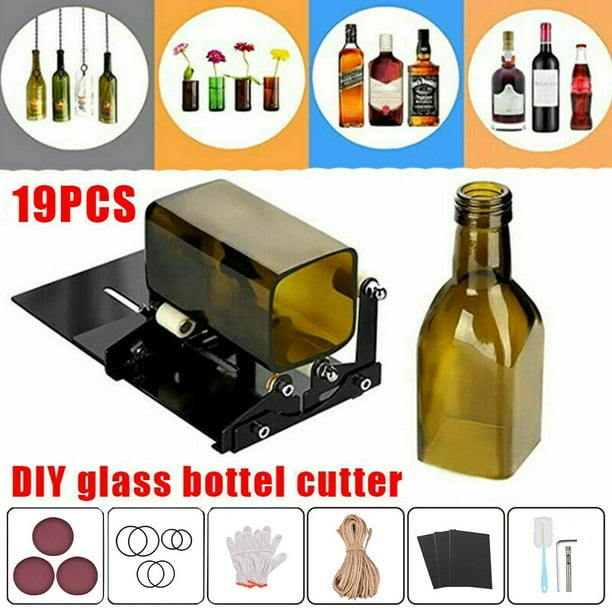 Adjustable Glass Bottle Cutter Kit Stainless Steel Square Round Glass