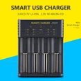 thumbnail image 1 of Cargador inteligente de batería USB con 2 17 ranuras para batería de Likrtyny litio de 36 V37 V 12 V batería recargable NiMHnicd corriente de carga ajustable, 1 of 9