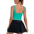 thumbnail image 2 of RUNNING GIRL Women’s Workout Tank Top Cropped Athletic Top Square Neck Sleeveless Yoga Shirt, 2 of 5