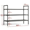 thumbnail image 5 of Sakugi 3-Tier Shoe Rack, Sturdy Shoe Organizer, Shoe Shelf Holds up to 16 Pairs of Shoes, Assembled Length, 28 in, 5 of 7