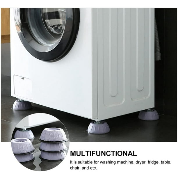 8pcs antibruit support de machine à laver réfrigérateur tapis de