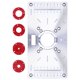 thumbnail image 4 of 23,5 x 12 x 0,8 cm, inserto de mesa de enrutador de tablero abatible rojo para máquina de corte de precisión para grabado de carpintería, 4 of 8