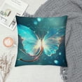 thumbnail image 2 of Fenyluxe Blue Dragonfly Throw Pillow Covers ,Glowing Pillow Cases Decorative Square Pillowcases for Home Bed Sofa Living Room Farmhouse Outdoor 20x20in, 2 of 5