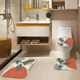 thumbnail image 3 of Boho Mid Century Shower Curtain Set with Toilet Lid Cover and Non-Slip Rugs, Botanical Wall Art 4 Pcs Shower Curtain Set, Minimalist Geometric Bathroom Set Decor with 12 Hooks, 3 of 7