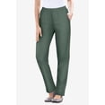 thumbnail image 2 of Woman Within Plus Size Straight Leg Elastic Waist Stretch Fineline Denim Jean (Petite & Tall Available), 2 of 6