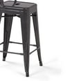 thumbnail image 5 of Simpli Home Rayne Industrial Metal 24 inch Counter Height Stool (Set of 2) in Grey, 5 of 10