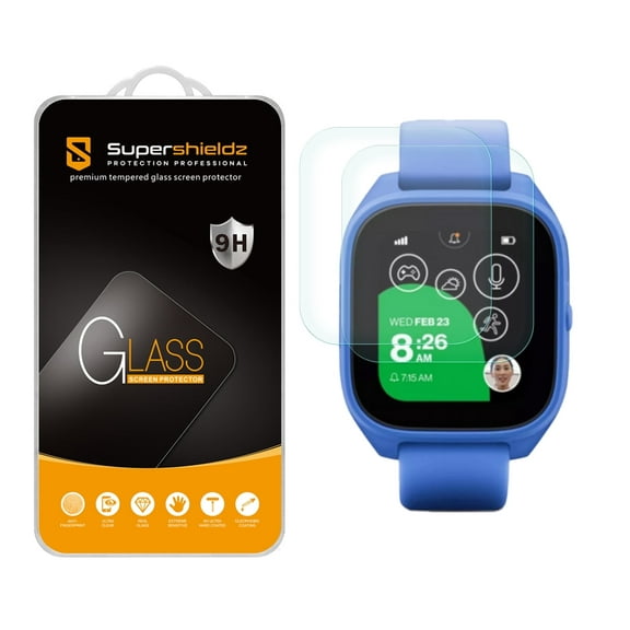 (2 Pack) Supershieldz Designed for Verizon (Gizmo Watch 3 Adventure) Tempered Glass Screen Protector, Anti Scratch, Bubble Free