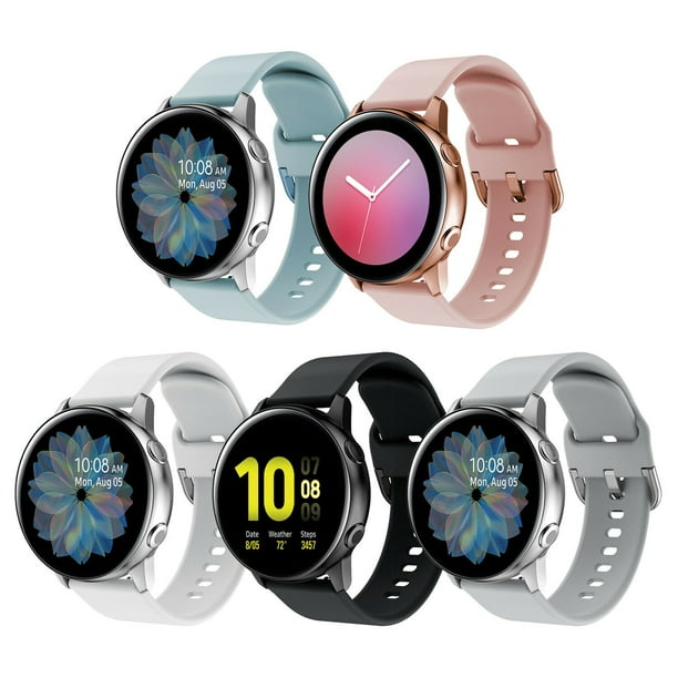 Mascarry Adjustable Silicone Solid Color Watch Strap Band For Samsung Galaxy Watch Active 2 White Walmart Com Walmart Com