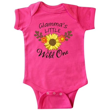 

Inktastic Glamma s Little Wild 1 with Beautiful Sunflower Gift Baby Boy or Baby Girl Bodysuit