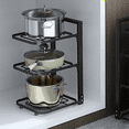 thumbnail image 4 of Sink Shelf Pot Rack Under Cabinet Storage Organizer 2-Layer Frying Pan Rice Cooker Holder Home Kitchen Supplies, 4 of 6