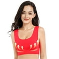 thumbnail image 5 of Lovskoo 2024 2PC Women's One-Piece Seamless Plus Thick Plus Size Vest Bra Sports Thin Underwear Traceless Comfortable Wirefree High Elasticity Breathable Gathering Bra Red-5XL, 5 of 9
