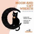 thumbnail image 3 of Moon and Cat Wreath, Black, 20" x 24", Halloween by Way To Celebrate, 3 of 7