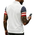 thumbnail image 3 of Homeyce Men's Polo Shirts 250 Years Of Liberty Freedom Usa Flag Golf Shirts Buttoned 4th Of July Polo T-Shirts Short Sleeve Independence Day Men's Independence Day Golf Shirts,White 3XL, 3 of 4