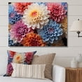 thumbnail image 1 of Designart Chrysanthemums Wall art decor, Chrysanthemums Wall Art, Chrysanthemums Vibrant composition I , Multi-Color Traditional Canvas wall art, 44x34 inches, 1 of 5