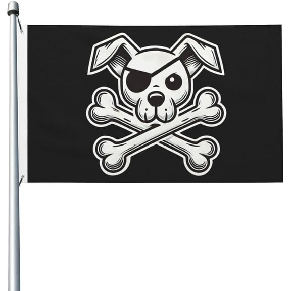 Dogs Pirate Flag 3x5 Ft Animal Pirate Flags for Home Outdoor Indoor Garden Home Decoration Banner 2