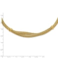 thumbnail image 4 of Diamond2Deal 14K Yellow Gold Polished and Textured Fancy Necklace for Women 17.75", 4 of 6