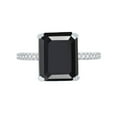 thumbnail image 3 of Sterling Silver with Natural Black Spinel and White Topaz Solitaire Ring, 3 of 3