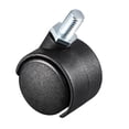 thumbnail image 4 of Unique Bargains 3 Pcs 1 Inch Swivel Caster Wheels Nylon 360 Degree Threaded Stem 22lb Capacity Black, 4 of 4