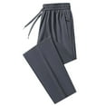 thumbnail image 3 of Men's Casual Pants Men's Fashionable Elastic Loose Pants Casual Ice Silk Elastic Straight Leg Jogging Sports Grey 6XL, 3 of 5