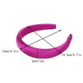 thumbnail image 6 of Opolski Lightweight Headband Heightened Design Hair Hoop Solid Color Wide Headband Yellow, 6 of 8