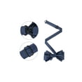 thumbnail image 2 of INSPIRE CHIC Men's Pre-tied Flower Solid Color Bow Ties for Elegant Wedding One Size Navy Blue, 2 of 4