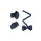 thumbnail image 2 of Corbatas de moño sólido preatadas para hombres INSPIRE CHIC para bodas elegantes, tamaño único, color azul marino, 2 of 4