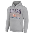 thumbnail image 2 of Men's Starter Heather Gray Edmonton Oilers Retro Graphic Pullover Hoodie, 2 of 3