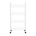 thumbnail image 4 of Mainstays Rolling 4-Tier Metal Laundry Cart, White, 4 of 13