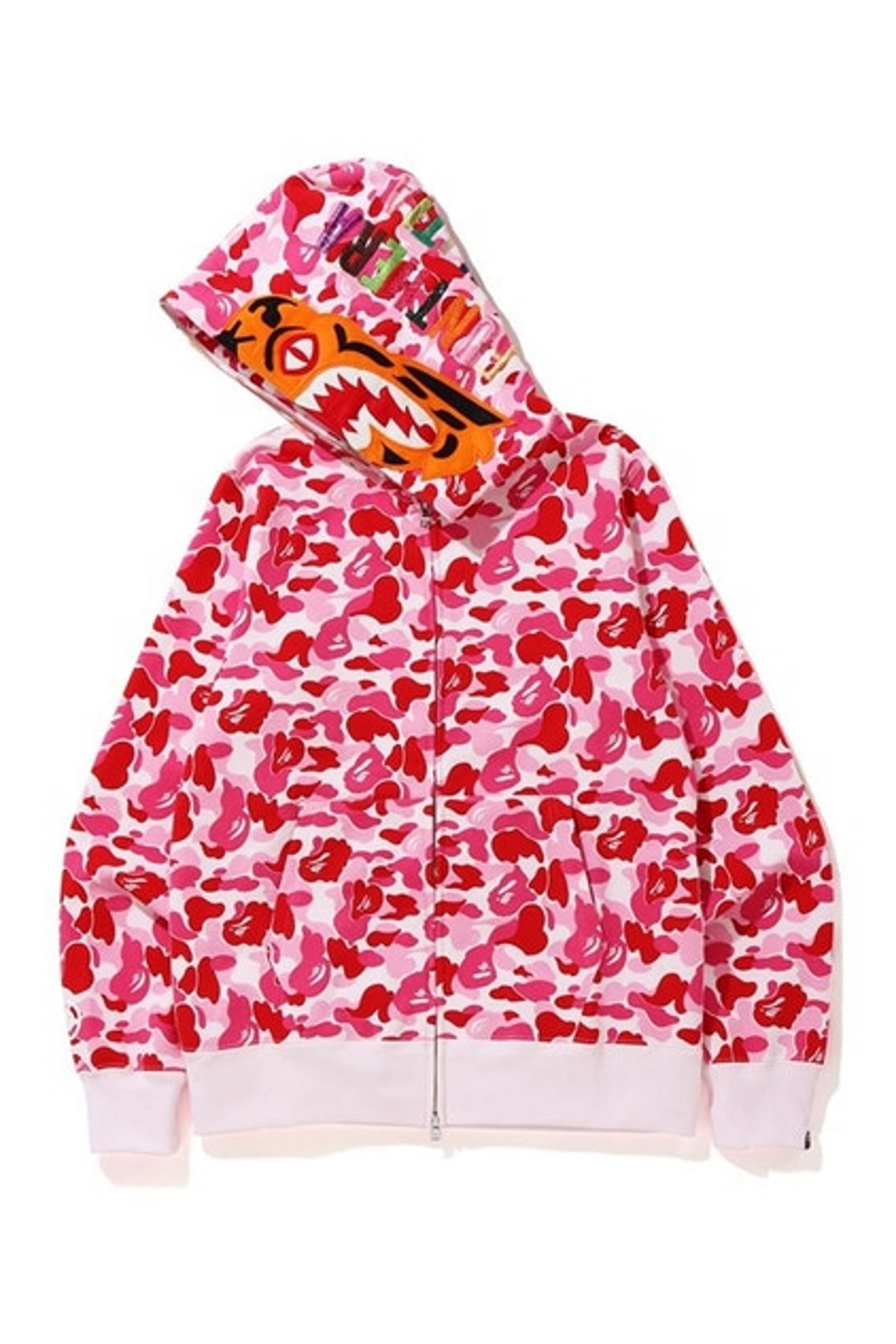 Bape abc camo tiger full zip hoodie pink Outlet