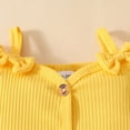 thumbnail image 6 of Penkiiy Preemie Newborn Baby Girls Clothes Ribbed Romper Bodysuit Pants Set Ruffle Spring Summer Outfits Yellow, 6 of 8