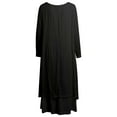 thumbnail image 5 of GZWYHT Dresses for Women 2025,Maxi Dresses Women's Spring And Autumn Vacation Two Piece Art Flax Loose Sleeve Dress Spring Dresses,Long Sleeve Dress,Black Dress,Flowy Dresses L, 5 of 5