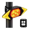thumbnail image 1 of Luz trasera para bicicleta con señal de giro, recargable por USB, control remoto inalámbrico, 5 modos, luz de advertencia de seguridad para ciclismo., 1 of 5