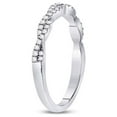 thumbnail image 3 of FB Jewels 10kt White Gold Womens Round Diamond Woven Twist Stackable Band Ring 1/4 Cttw Size 6.5, 3 of 4