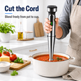 thumbnail image 3 of Cordless Immersion Blender, Rechargeable Hand Blender with Type-C Charging, 200W Portable Stick Mixer for Smoothies, Soups, Sauces, Puree and Baby Food, 3 of 10