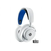 SteelSeries Arctis Nova 7P Wireless Multi-Platform Gaming Headset — 2.4GHz + Mixable Bluetooth — 38Hr USB-C Battery — PlayStation, PC, Switch, VR, Mobile — White
