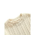 thumbnail image 4 of Qiylii Children’s Knitted Clothes Set Solid Color Long Sleeve Tops+Long Pants, 4 of 6