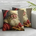 thumbnail image 3 of Orinice Santa Claus Gift Box Graphic Decorative Cotton Linen Throw Pillow Cover Winter Pillow Case 1PC 18x18in, 3 of 5