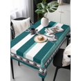 thumbnail image 6 of Teal Blue Anchor Table Cloth, Waterproof Tablecloth for Rectangle Tables, Nautical Summer Beach Coastal Ocean Reusable Washable Fabric Table Cover for Restaurant Kitchen Dining Tables 60"x120", 6 of 9