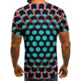 thumbnail image 4 of DDAPJ pyju Novelty Graphic Tees for Men 3D Optical Illusion Print Short Sleeve T-shirt Big and Tall Casual Hipster Crewneck Tee Tops Red M, 4 of 6