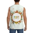 thumbnail image 4 of Disketp World Travel3 Sleeveless Tshirts For Men, Muscle Shirts For Men Dry Fit Tank Top-Xx-Large, 4 of 8