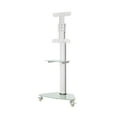 thumbnail image 6 of Tripp Lite Premier Rolling TV Cart for 37" to 70" Displays, Frosted Glass Base and Shelf, Locking Casters, White, 6 of 11