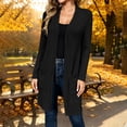 thumbnail image 4 of Plebaso Womens Long Cardigan Casual Open Front Long Sleeve Loose Lightweight Jacket Outwear with Pockets, 4 of 7