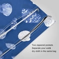 thumbnail image 3 of 2 Pack Wet Dry Bags,Fresh Coastal Seashell Pattern Waterproof Reusable Dual Zipper Bags for Swimwear, Gym Clothes, Toiletries, Baby Diapers, 3 of 8