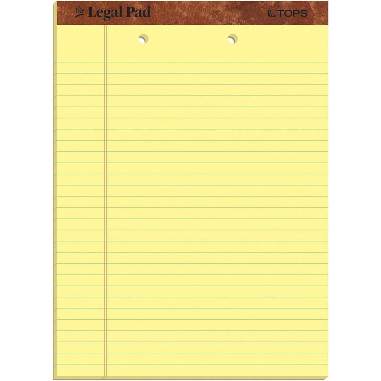 Tops Writing Paper, Canary Yellow Legal Size 100-Sheet Notepads