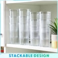 thumbnail image 6 of Tumbler Beverage Cup, Stackable Cups, Break-Resistant Plastic Drinking Glasses, Clear Frosted Acrylic Cup, Reusable Drinking Glasses Cups for Weddings Party Restaurant Kitchen 1 Pcs 8 oz, 6 of 7