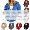 thumbnail image 3 of Atogsazn Womens Fleece Oversized Hoodies Casual Full Zip Long Sleeve Hooded Sweatshirt Fall Winter Tops Brown S Fashion, 3 of 6